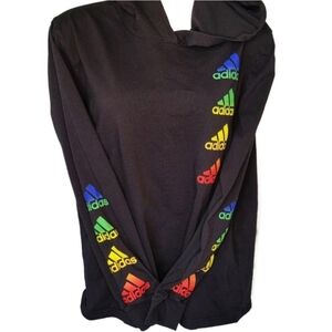 Adidas rainbow long sleeve with hood shirt